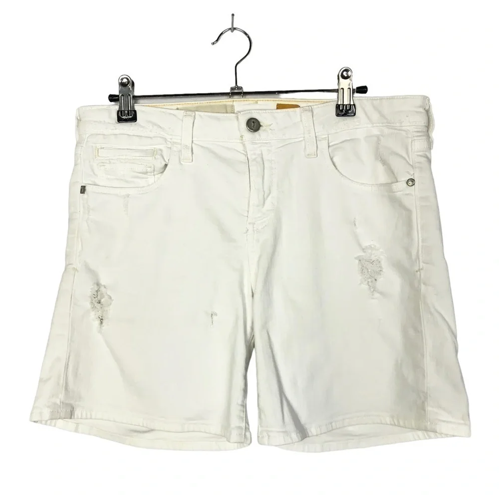 Anthropologie Pilcro Stet White Denim Shorts‎ 28